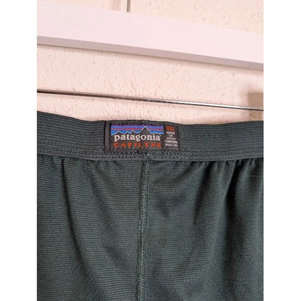 Patagonia Men's Green XXL Capilene Thermal Underwear Long Johns Base Layer Pants